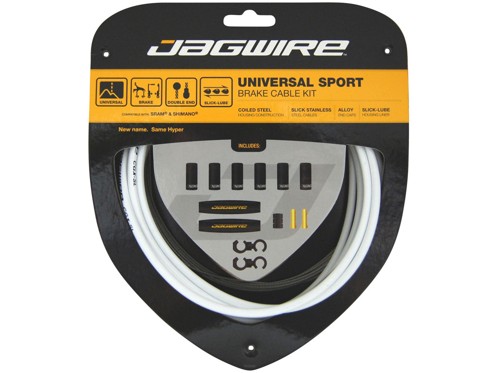Jagwire Universal Bremsekabel Sæt Passer Til Mtb Og Road Hvid