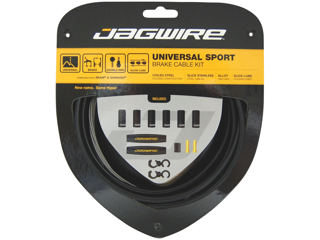 Jagwire Universal Bremsekabel Sæt Passer Til Mtb Og Road Sort